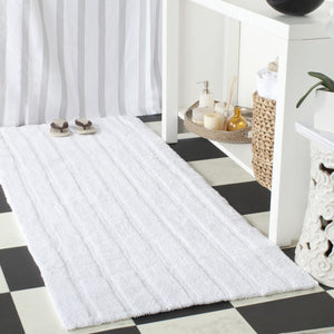Plush Master Bath Pmb720  Hand Tufted 100% Cotton Rug White