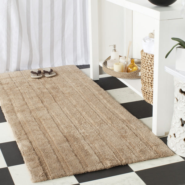 Plush Master Bath Pmb720  Hand Tufted 100% Cotton Rug Camel
