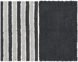 Riviera Solid-Stripe Tufted Set of 2