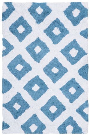 Plush Master Bath Pmb726 Diamond  Hand Tufted 100% Cotton Rug Arizona Blue