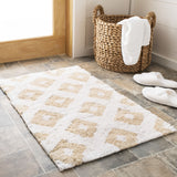 Plush Master Bath Pmb726 Diamond  Hand Tufted 100% Cotton Rug Winter Wheat