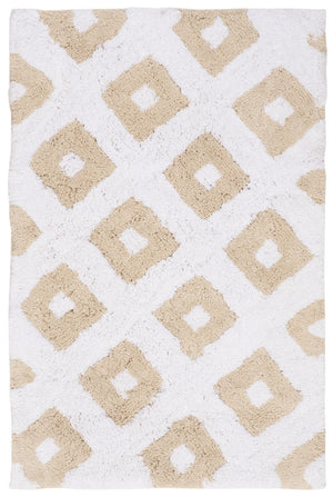 Plush Master Bath Pmb726 Diamond  Hand Tufted 100% Cotton Rug Winter Wheat
