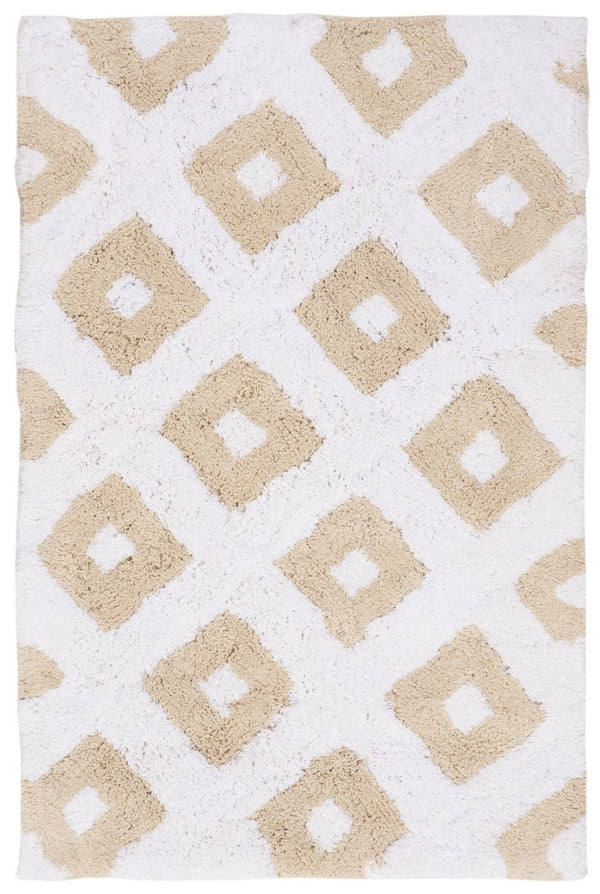 Plush Master Bath Pmb726 Diamond  Hand Tufted 100% Cotton Rug Winter Wheat
