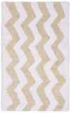 Plush Master Bath Pmb727 Chevron  Hand Tufted 100% Cotton Rug Winter Wheat