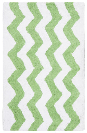 Plush Master Bath Pmb727 Chevron  Hand Tufted 100% Cotton Rug Key Lime