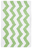 Plush Master Bath Pmb727 Chevron  Hand Tufted 100% Cotton Rug Key Lime