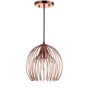 Deena Pendant Lamp: Stunning Copper Finish, Adjustable Height, and Soft Illumination for Living Rooms