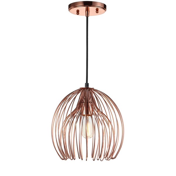 Deena Pendant Lamp: Stunning Copper Finish, Adjustable Height, and Soft Illumination for Living Rooms