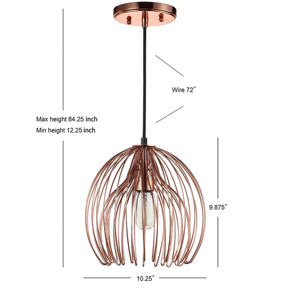 Deena Pendant Lamp: Stunning Copper Finish, Adjustable Height, and Soft Illumination for Living Rooms