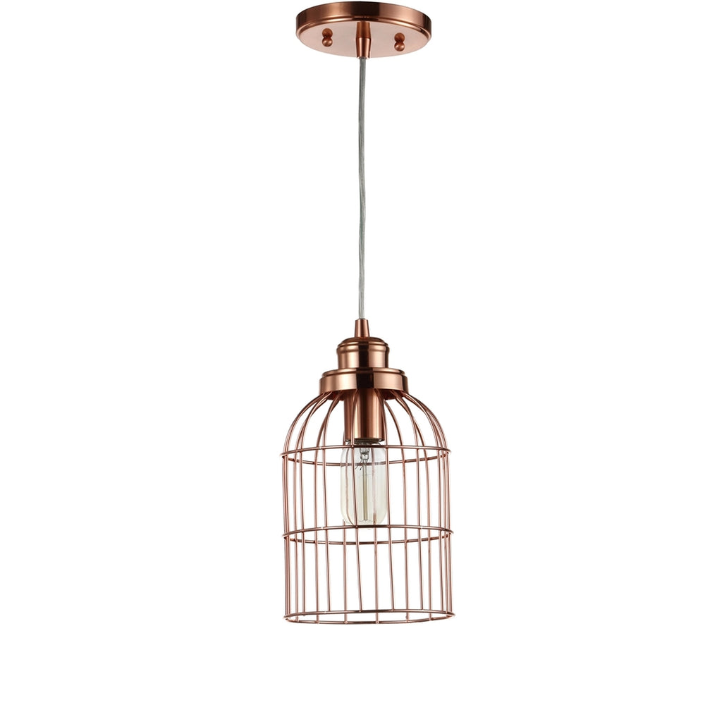 Cannelle Pendant Light - Modern Copper Cage Design for Stylish Living Room Illumination & Decor