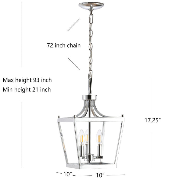Larton 3-Light Pendant Light - Classic Lantern Design with Adjustable Hanging Length for Any Space