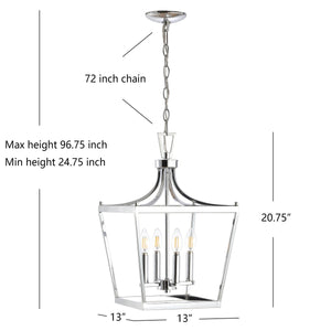 Nichi 4-Light Pendant: Elegant Pagoda-Style Lantern in Oil Rubbed Bronze for Stylish Interiors