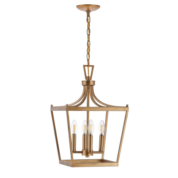 Nichi 4-Light Pendant: Elegant Pagoda-Style Lantern in Oil Rubbed Bronze for Stylish Interiors
