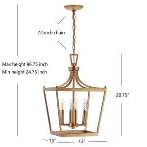 Nichi 4-Light Pendant: Elegant Pagoda-Style Lantern in Oil Rubbed Bronze for Stylish Interiors
