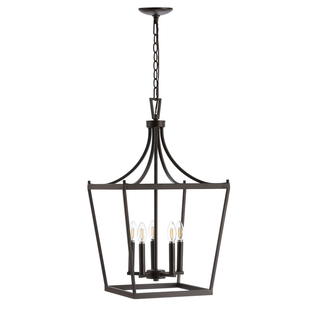 Kenris 5-Light Metal Pendant - Chic Pagoda-Style Lantern with Oil-Rubbed Finish for Stunning Illumination