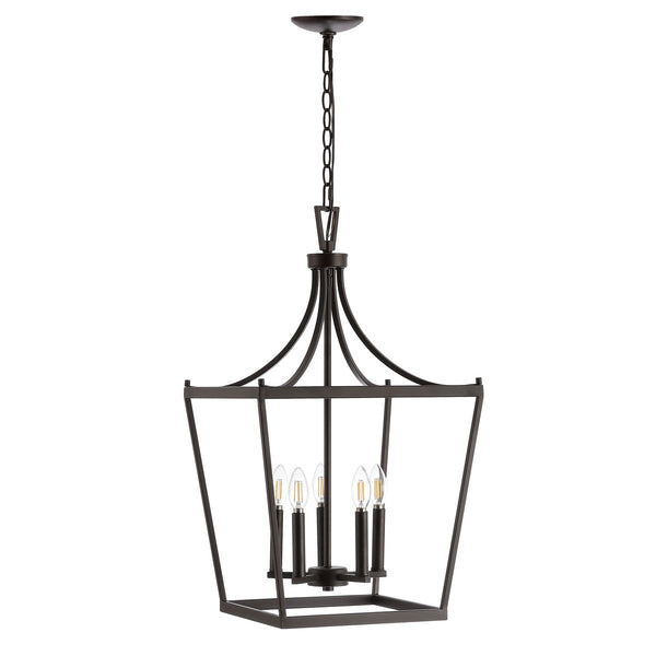 Kenris 5-Light Metal Pendant - Chic Pagoda-Style Lantern with Oil-Rubbed Finish for Stunning Illumination