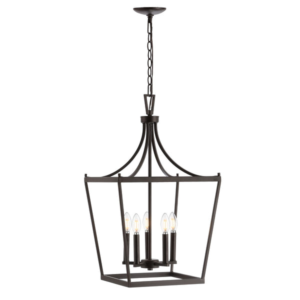 Kenris 5-Light Metal Pendant - Chic Pagoda-Style Lantern with Oil-Rubbed Finish for Stunning Illumination