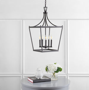 Kenris 5-Light Metal Pendant - Chic Pagoda-Style Lantern with Oil-Rubbed Finish for Stunning Illumination