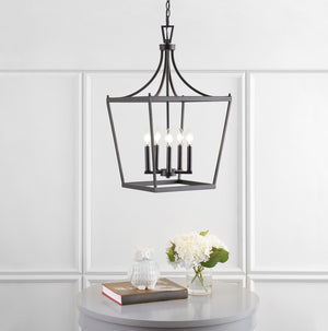 Kenris 5-Light Metal Pendant - Chic Pagoda-Style Lantern with Oil-Rubbed Finish for Stunning Illumination