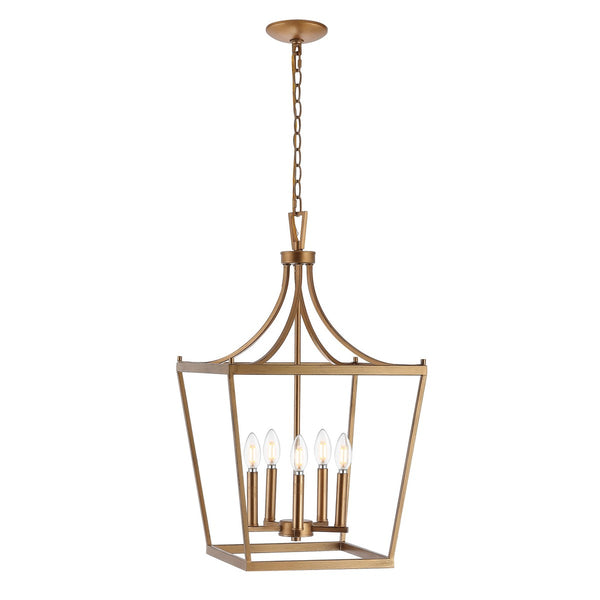 Kenris 5-Light Metal Pendant - Chic Pagoda-Style Lantern with Oil-Rubbed Finish for Stunning Illumination