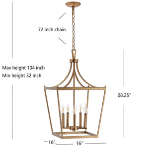 Kenris 5-Light Metal Pendant - Chic Pagoda-Style Lantern with Oil-Rubbed Finish for Stunning Illumination