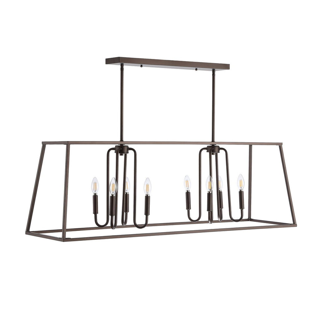 Onia 8-Light Pendant: Bold Modern Sculpture in Oil-Rubbed Bronze for Stylish Dining Rooms