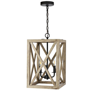 Rabea Pendant Light - Vintage-Inspired Black Metal & Wood Design for Modern Chic Interiors