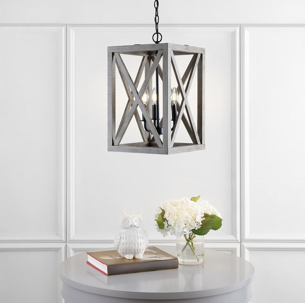 Rabea Pendant Light - Vintage-Inspired Black Metal & Wood Design for Modern Chic Interiors