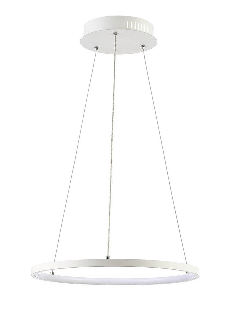 Bremi LED Pendant Light – Elegant Dimmable Matte White Halo for Modern Minimalist Décor Solutions