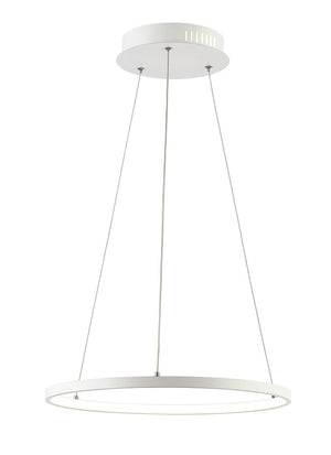 Bremi LED Pendant Light – Elegant Dimmable Matte White Halo for Modern Minimalist Décor Solutions