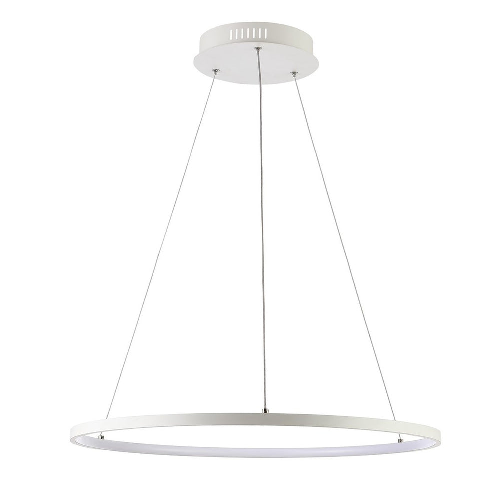 Porta LED Pendant Light - Dimmable Matte White Aluminum Fixture for Modern Minimalist Decor