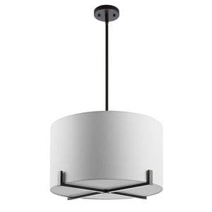 Tarlon Pendant Light - Elegant Off-White Shade & Oil Rubbed Bronze Frame for Timeless Illumination