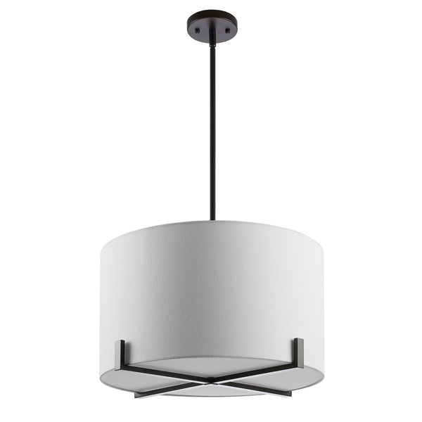 Tarlon Pendant Light - Elegant Off-White Shade & Oil Rubbed Bronze Frame for Timeless Illumination