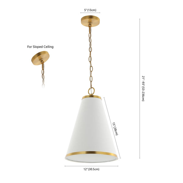 Safavieh Adelais Pendant Gold Metal / Fabric / Acrylic PND4136A