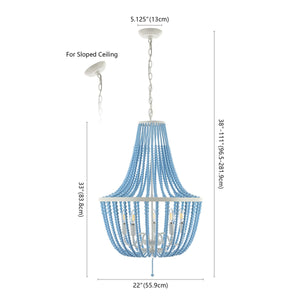 Safavieh Elanie Pendant Blue Wood Beads PND4140A