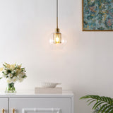 Safavieh Toronto, 7.75 Inch, Clear/Brass, Glass/Iron Extendable Pendant Clear / Brass Metal / Glass PND4146A