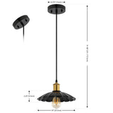 Safavieh Novaire, 10 Inch, Black/Brass, Iron Pendant PND4153A