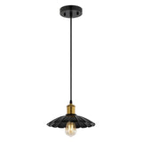 Novaire, 10 Inch, Black/Brass, Iron Pendant