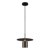 Safavieh Mynoby, 11.75 Inch, Black/Brass, Iron Extendable Pendant Black / Brass Metal PND4155A