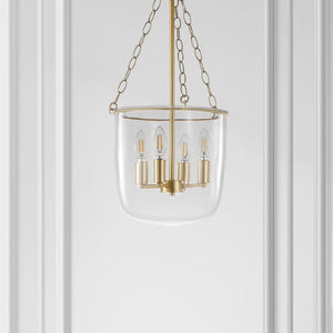 Safavieh Dahye 4 Lt 13 Inch Pendant Clear / Brass Metal PND4159A