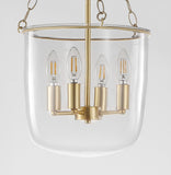 Safavieh Dahye 4 Lt 13 Inch Pendant Clear / Brass Metal PND4159A