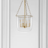 Safavieh Dahye 4 Lt 13 Inch Pendant Clear / Brass Metal PND4159A