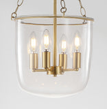 Safavieh Dahye 4 Lt 13 Inch Pendant Clear / Brass Metal PND4159A