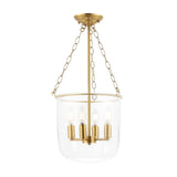 Safavieh Dahye 4 Lt 13 Inch Pendant Clear / Brass Metal PND4159A