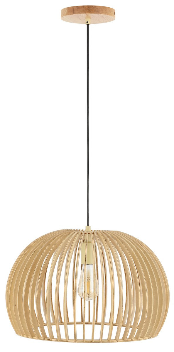 Safavieh Mesa, 17.75 Inch, Natural, Mdf Wood/Iron Extendable Pendant Natural Wood PND4160A