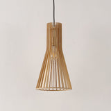 Safavieh Sonjay, 9.75 Inch, Natural, Mdf Wood/Iron Extendable Pendant Natural Wood PND4161A