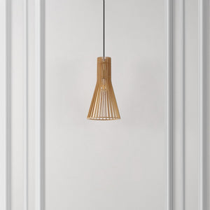 Safavieh Sonjay, 9.75 Inch, Natural, Mdf Wood/Iron Extendable Pendant Natural Wood PND4161A