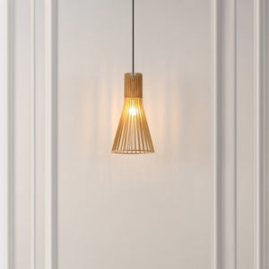 Safavieh Sonjay, 9.75 Inch, Natural, Mdf Wood/Iron Extendable Pendant Natural Wood PND4161A