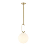 Safavieh Danva, 10 Inch, Brass, Iron/Glass Extendable Pendant Brass Metal / Glass PND4178A