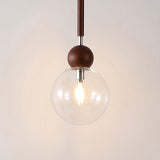 Safavieh Roxora, 7 Inch, Dark Walnut/Nickle, Iron/Solid Wood/Glass Extendable Pendant Dark Walnut / Nickle Metal / Wood PND4182A